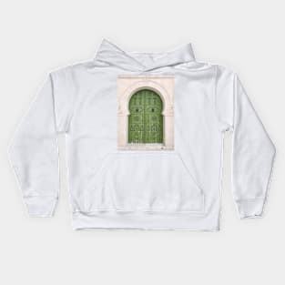 Green door, handcrafted Kids Hoodie